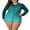 Green-Gradient, variant on Women's Plus Zipper Rash Guard Long Sleeve Color Block Swim Shirt UPF 50+ Swimsuit Tops