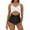 White, variant on Stamzod Womens Bathing Suits 2026 Trendy Fashion Patchwork Ruched Swim Suit High Cut One Piece Swimsuit Women Swimwear Yellow S
