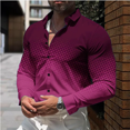 thumbnail image 1 of Camisa estampada de lunares para hombre, informal, cómoda, con solapa, larga, para primavera, verano, moda social, top de lujo, 1 of 6