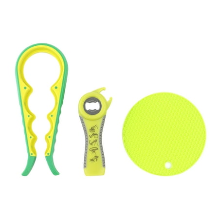 

3pcs Silicone Pad For Weak Hands Jar Bottle Opener Set Kitchen Tool Portable