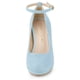 thumbnail image 2 of Zapatillas Allegra K Correa De Tobillo Tacón De Aguja Punta Redonda Cielo azul 41, 2 of 6