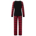 thumbnail image 4 of Hirigin Family Matching Christmas Pajama Set Long Sleeve Round Neck Tops/Romper Plaid Print Trousers, 4 of 9