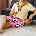 thumbnail image 4 of Daiia Panda Heart Valentine Pink Mens Woven Stretch Pajama Short,Short Pajama Pants-X-Large, 4 of 9