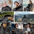 thumbnail image 5 of Black Boho Cooling Blanket,Lightweight Breathable Summer Throw Blanket with Double Sided Cold Effect,Retro Farmhouse Neutral Abstract Geometric Picnic Blankets Bed Sheet for Hot Sleepers 60"x80", 5 of 8