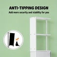 thumbnail image 5 of S-HOME Vertical Design Storage Narrow Wood Bathroom Cabinet with Two Drawers and Open Shelves for Organized Space Saving Storage, White, 5 of 6