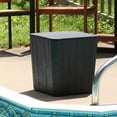 thumbnail image 4 of Sunnydaze Outdoor Side Table with Storage - Wood Look - 11.5 Gal. - Phantom Gray, 4 of 9