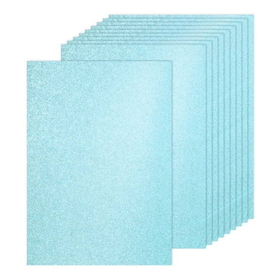 20Sheets Lake Blue Glitter Cardstock, 8.3x11.7 in A4 Glitter Paper Card Stock Shiny Scrapbook 250gsm Sparkly Paper Large Shimmer for Crafts Scrapbook DIY Art Wedding Party