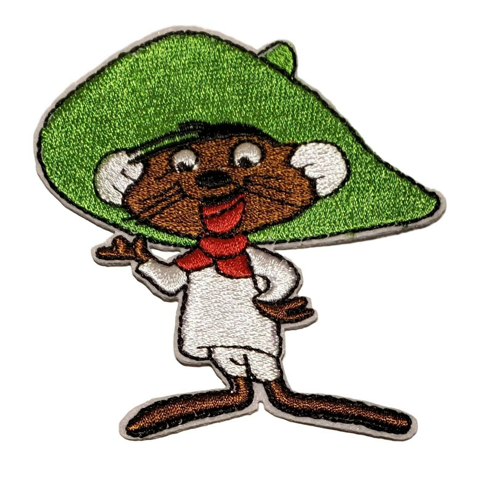 Speedy Gonzales Cartoon Character 3 Inches Tall Embroidered Iron On Patch 