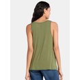 thumbnail image 5 of Time and Tru Women's High Low Jersey Tank Top, Sizes XS-XXXL, 5 of 5