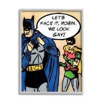 Stupell Industries Let's Face It Robin Funny Comic Fairy Tales & Fantasy Painting Gray Framed Art Print Wall Art