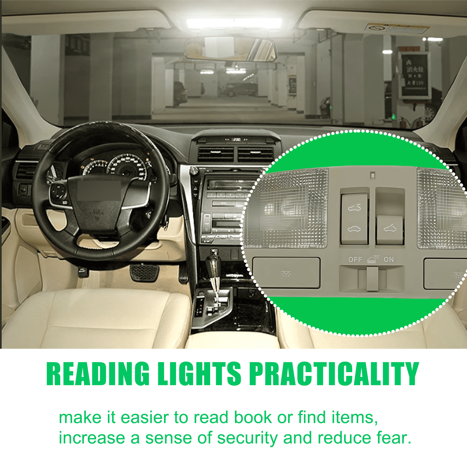 Overhead Console For Mazda 3 2010 2011 2012 2013, Map Reading Light With Sunroof Switch, OE:BBM6-69-970B-75 BBM669970B75, Interior Ceiling Roof Reading Dome-grey