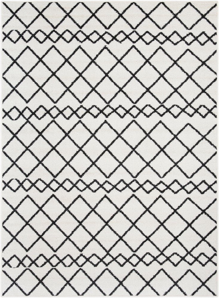 Walmart Beta White/Black Bohemian 7'10" x 10'2" Area Rug