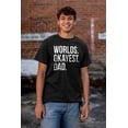 thumbnail image 4 of Worlds Okayest Dad Fathers Day Family Men's Big & Tall Crewneck Graphic Tee Brisco Brands 2X, 4 of 5