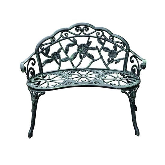 Outdoor Patio Bench 40 Cast Iron Antique Rose Style Com Outdoor Patio Bench 40 Cast Iron, Vintage Cast Iron Patio Bench