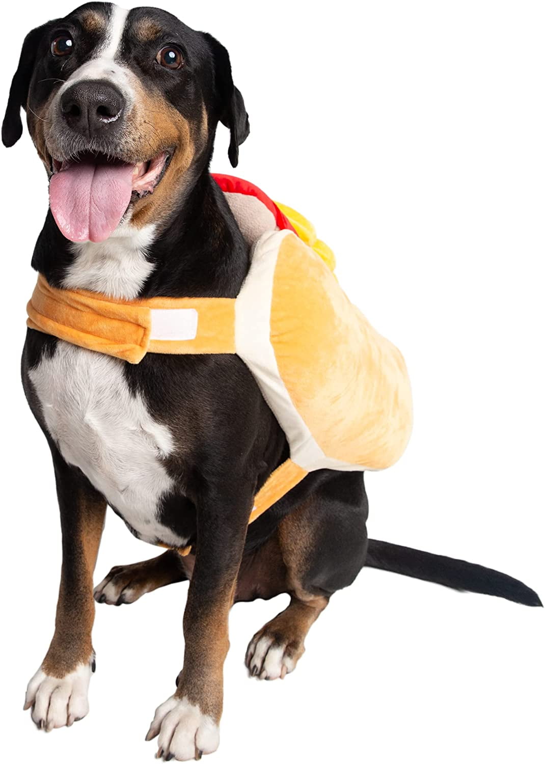 Pet Krewe Hot Dog Costume for Cats and Dogs, Medium Pet Wiener Costume for Dogs  1st Birthday, National Cat Day & Celebrations