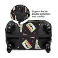 thumbnail image 4 of Xecao Colorful Retro Tape print Elastic Luggage Cover, with double-sided print , is perfect for travel, business, and daily use, 4 of 9