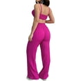 thumbnail image 4 of Coduop Women 2 Piece Outfit Set Sleeveless Sling Cami Top Pleated Pants Suit Matching Lounge Set, 4 of 8