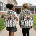 thumbnail image 4 of FKELYI 17 Inch School Backpack for Boys & Girls Spacious Schoolbag for Elementary Student Hunting Leaf Camo Bear Print Casual Daypack Lightweight Book Bag Travel Bags, 4 of 7