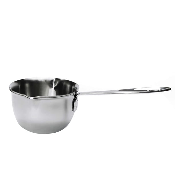 Olla Pequeña De Acero Inoxidable 304 De 7,6 Cm Con Mango Resistente Al Calor Tazón De Comida Complementario Herramientas Grandes Para Hornear Para Derretir Mantequilla De Chocolate Y Velas Yuarrent HA027315-01
