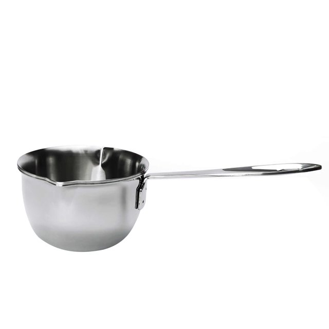 Olla Pequeña De Acero Inoxidable 304 De 7,6 Cm Con Mango Resistente Al Calor Tazón De Comida Complementario Herramientas Grandes Para Hornear Para Derretir Mantequilla De Chocolate Y Velas Moyic HA027315-01