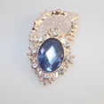 thumbnail image 4 of 10 Rhinestone Cabochons Flat Back Embellishments Buttons for Wedding Phone Decor , Light Blue, 30x25mm, 4 of 7