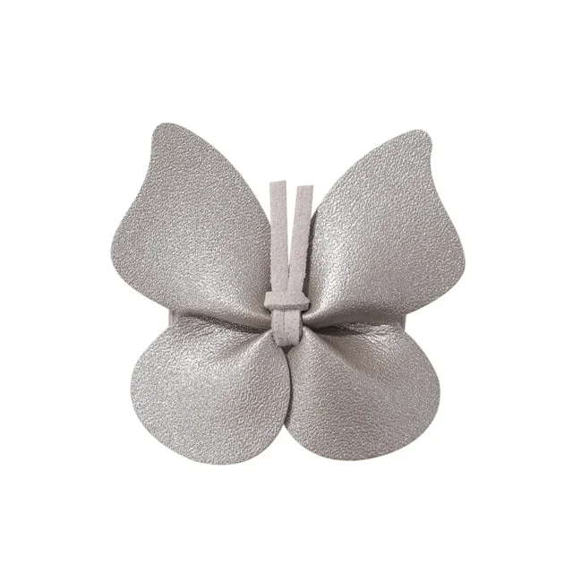 Pinzas para el pelo de mariposa para niñas, horquillas seguras de cuero hechas a mano, diadema sólida de princesa PU, accesorios para el cabello de bebé, 2 u 8 piezas