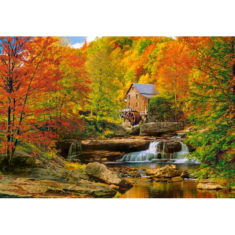 1000 Piece Jigsaw Puzzle, Magical Autumn, Water mil, Nature