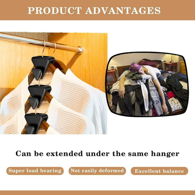 18pcs Triangle Shaped Hook Connectors For Stackable Hangers In
