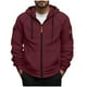 thumbnail image 2 of pstuiky camisa de manga larga para hombre, Chaqueta tipo cárdigan con capucha y cremallera de manga larga de color liso para hombre Tops casuales para hombres xl, 2 of 5