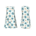 thumbnail image 7 of Naloa Flower Leaves Print Women's Summer Spring Casual Beach Sundress,Vacation Sleeveless Tank Crewneck Loose Dresses, 7 of 7