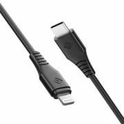 USB Type C to MFi Lightning Data Cable USB Type C to Lighting Data Cable Compatible to Type C and Lightning Devices – Black  3.3ft