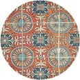 thumbnail image 2 of Rugs.com Hyacinth Collection Rug – 8 Ft Round Orange Medium Rug Perfect For Kitchens, Dining Rooms, 2 of 8