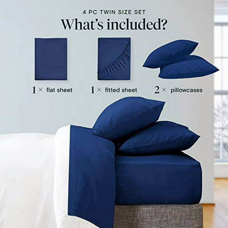 4U'LIFE 2-Pack Twin Fitted Sheets, Prime 1800 Series Double Brushed  Microfiber,Ultra Soft & Comfortable,Navy - Yahoo Shopping