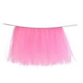 thumbnail image 3 of Adeeing Tulle Table Skirt Pink Tutu Table Skirt for Rectangle or Round Table, Wedding, Baby Shower, Princess Party, Birthday Party, Bridal Shower Decoration, 3 of 7
