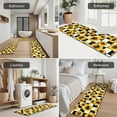 thumbnail image 5 of Black White Checker Sunflower Pattern Kitchen Rugs Sets Of 3,Kitchen Runner Rugs Non Skid Washable,Decorative Kitchen Floor Mats for Kitchen,Sink,Laundry,17"x30"+ 17"x47" + 17"x59", 5 of 6