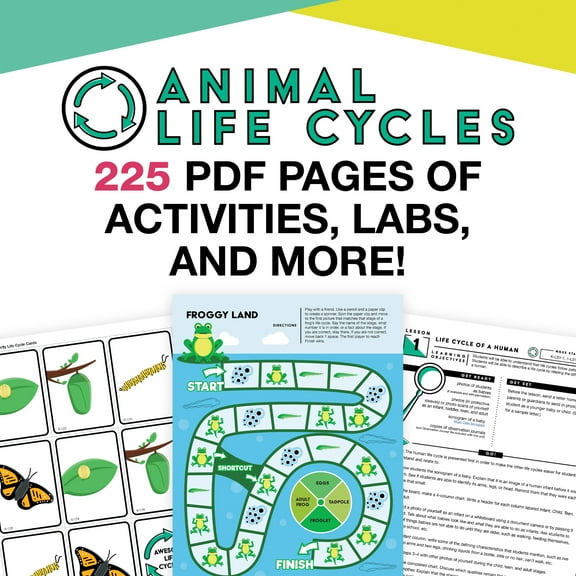 Carson Dellosa In a Flash: Animal Life Cycles Flash Drive (225 pages and 2 ebooks) Grade K-2
