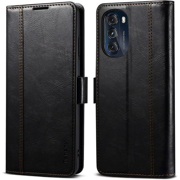 Flip Case for Moto G 5G 2022,Flip Fold Leather Wallet Case with RFID Blocking Credit Card Slot and Kickstand Magnetic Closure Protective Cover for Motorola Moto G 5G 2022 (Black)