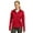 True Red, variant on Sport-Tek Women's Drawcord Fleece Full-Zip Hooded Jacket