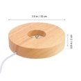 thumbnail image 4 of KAKOWELY LED Display Base 2pcs Wood LED Light Display Base Wooden LED Display Base for Crystal Glass Balls3.94"X3.94"X0.79", 4 of 4