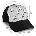 thumbnail image 2 of Naloa Panda Bear Adult adjustable Print Baseball Hat, Patchwork curved brim baseball capfor Men and Women, One Size, 2 of 5