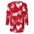 thumbnail image 5 of Plus Size Sweatshirts for Women 3/4 Sleeve Heart Graphic Loose Pullover Relaxed Fitted Drop Shoulder Causal Tops Cute Valentines Day Outfits 2026, 5 of 7