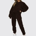 thumbnail image 2 of Lindreshi 2 Piece Sweat Suits for Women Women's Set Tracksuit Pullover Solid Round-Neck 2 Piece Sport Hoodless Suit Sets, 2 of 8