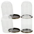 thumbnail image 2 of Miangastore 4pcs Miniature Glass Dome Display For Dollhouse Clear Glass Cloche Dome With Metal Base For Diy Microlandscape And Flower Covers Small Display Cloche, 2 of 9
