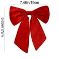 thumbnail image 3 of Nœuds de Noël en Velours pour Arbre et Décoration de Fenêtre - Ornements de Fête Rouges et Verts avec Cordon Suspendu, 3 of 6