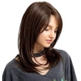 thumbnail image 3 of Seitruly Peluca larga y recta con textura de cabello Real para mujer, peluca de apariencia Natural con flequillo, peluca larga para mujer Cuidado del cabello Marrón, 3 of 6