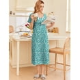 thumbnail image 4 of Ekouaer House Dresses for Women with Pockets Cotton Nightgowns Victorian Nightgown Moo Moo Nightgown Short Sleeve Mumu Dress Lounge Dress, 4 of 7