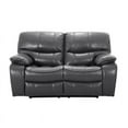thumbnail image 4 of Pemberly Row Faux Leather Power Double Reclining Loveseat in Gray, 4 of 7