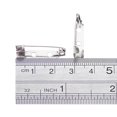 thumbnail image 4 of 50pcs Broche e Barra Trasera Pins Hallazgos Para Bricolaje Tono Plateado 25x4mm Soledad Broche imperdibles, 4 of 9
