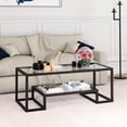 thumbnail image 2 of Evelyn&Zoe Athena 45" Wide Rectangular Coffee Table, Blackened Bronze, 2 of 5