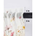 thumbnail image 6 of Colorful Wildflower Tier Curtains 24 Inch Length,Sheer Curtains for Bedroom Living Room Window Botanical Vintage Floral Country Retro Small Half Window Kitchen Curtains & Drapes 27.5"x24" 2 Panels, 6 of 6